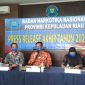 BNNP Kepri saat gelar Press Release Akhir Tahun 2020 di Kantor BNNP Kepri, Nongsa, Kota Batam, Kepri. (IS/inikepri.com)