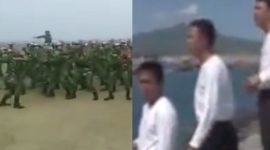 Kiri: Yel-yel Terpesona/Kanan: Penyanyi asli Terpesona (Indozone)