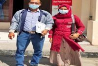 Korban (kanan) didampingi kuasa hukumnya usai membuat laporan. (Ist)