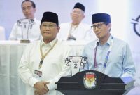 Prabowo Subianto dan Sandiaga Salahuddin Uno pada pengambilan nomor urut pada Pilpres 2019 silam / Foto: Istimewa