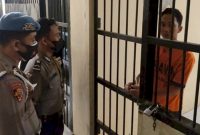 Bripda Randy Bagus di dalam sel tahanan. Foto: Dokumen Polda Jawa Timur