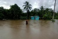 Empat lokasi di Kabupaten Natuna Dilanda banjir yang diakibatkan intensitas tinggi dari curah hujan. Foto: ANTARA