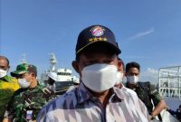 Menteri Dalam Negeri Tito Karnavian usai meninjau lokasi Pulau Karang Singa dan Karang Selatan di Kabupaten Bintan, Kepulauan Riau. Foto: ANTARA