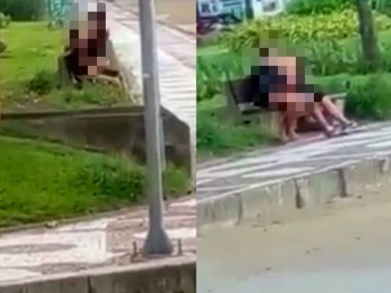 Pasangan mesum di area publik. Foto: MINEWS.ID