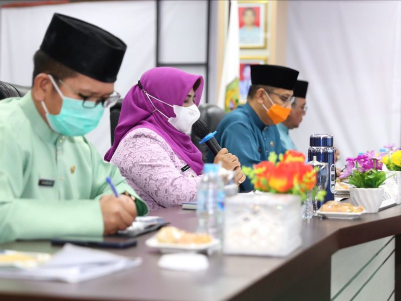 Wali Kota Tanjungpinang Rahma meminta seluruBh organisasi perangkat daerah (OPD) memperketat penerapan protokol kesehatan (prokes) di lingkungan perkantoran seiring meningkatnya kasus COVID-19 di Kota Tanjungpinang. Foto: Istimewa
