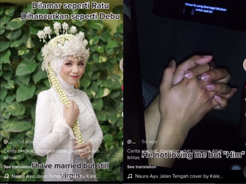 Sedih! Wanita ini putuskan pisah gegara suami ketahuan gay. Foto: TikTok