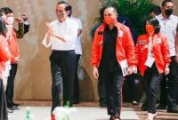 Presiden Joko Widodo dan ketua umum Partai Solidaritas Indonesia (PSI) Giring Ganesha. Foto: Istimewa