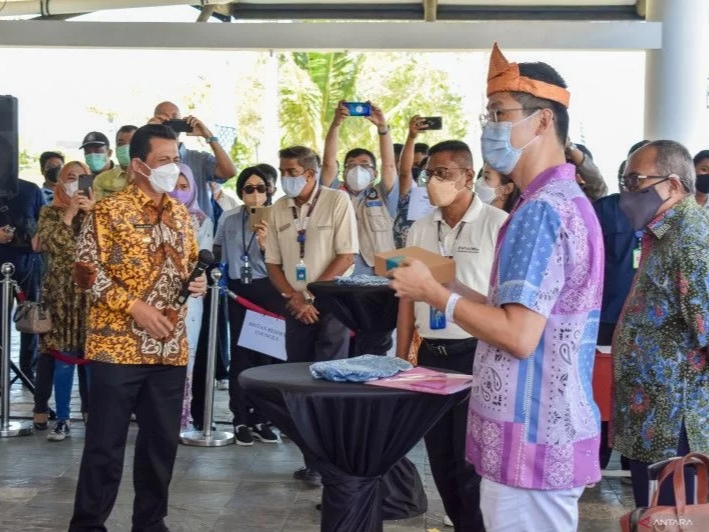 Pertama setelah pandemi, 35 wisman Singapura tiba di Bintan. Foto: ANTARA