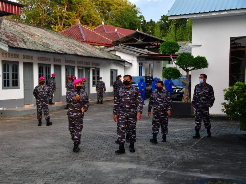 Pangkalan Utama TNI Angkatan Laut (Lantamal) IV Tanjung Pinang Kepulauan Riau yang rencananya akan dijadikan Markas Koarmada I, ditinjau Kepala Staf Angkatan Laut (Kasal) Laksamana TNI Yudo Margono. Foto: DISPENAL