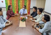 Azka Nasheed bertemu Kepala Dinas Kebudayaan dan Pariwisata (Disbudpar) Kota Batam, Ardiwinata. Foto: MC Batam