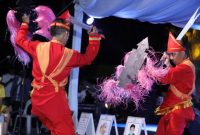 Festival Kuliner Nusantara resmi berakhir dan ditutup Gubernur Kepri diwakili Staf Ahli Bidang Ekonomi dan Pembangunan Provinsi Kepulauan Riau, Budiharto, di pelataran gedung gonggong, taman laman boenda tepi laut, Minggu (27/3/2022) malam. Foto: Istimewa