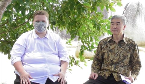 Duta besar Amerika untuk Indonesia Sung Yong Kim terkesima dengan keindahan alam Natuna. Foto: Alfie/SINDOnews