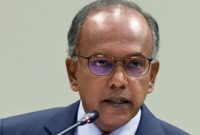 Mendagri Singapura, K. Shanmugam, menegaskan negaranya tak akan membiarkan orang-orang seperti Ustaz Abdul Somad mendapatkan pengikut di negara itu. Foto: AFP/Roslan Rahman
