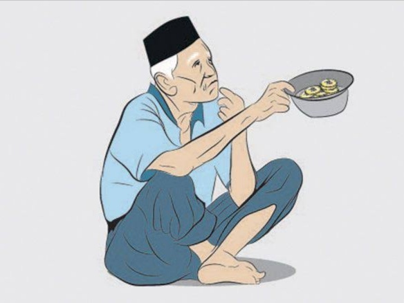 Ilustrasi pengemis. Foto: Istimewa