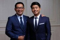 Gubernur Jawa Barat Ridwan Kamil dan Putra Sulungnya Emmeril Kahn Mumtadz. Foto: Istimewa