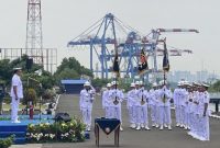 Kepala Staf Angkatan Laut (KSAL) Laksamana Yudo Margono mengangkat Laksamana Muda (Laksda) Abdul Rasyid menjadi Panglima Komando Armada Republik Indonesia (Pangkoarmada RI). Foto: KOMPAS