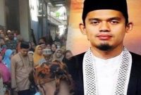 Kolase Buya Arrazy dan suasana duka, sang anak kedua yang tewas tertembak setelah bermain pistol pengawal dengan sang kakak. Foto: TRIBUNNEWS 