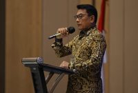 Kepala Staf Presiden  Moeldoko saat membuka rapat koordinasi Kantor Staf Presiden bersama Kementerian/Lembaga, di Batam, Kepulauan Riau, Jum'at (24/6). Foto: KSP