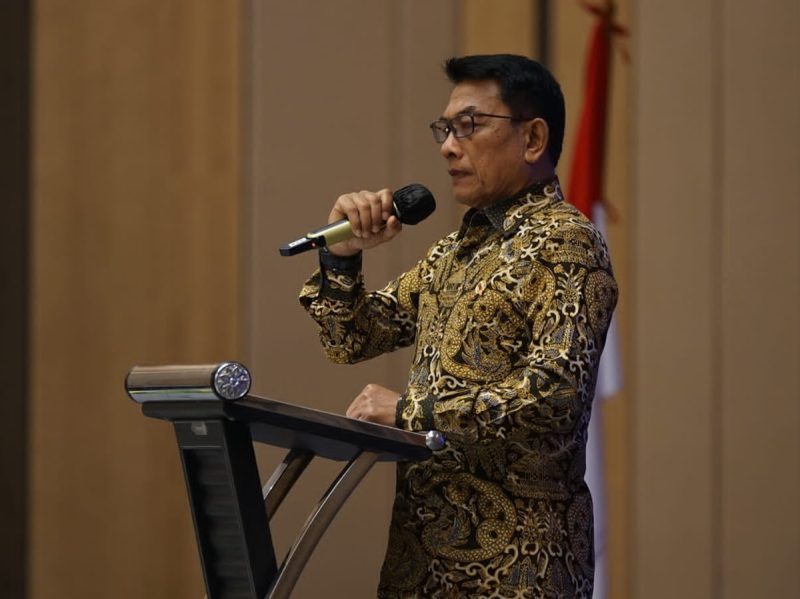 Kepala Staf Presiden Moeldoko saat membuka rapat koordinasi Kantor Staf Presiden bersama Kementerian/Lembaga, di Batam, Kepulauan Riau, Jum'at (24/6). Foto: KSP