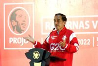 Jokowi saat menghadiri Rakernas PROJO beberapa waktu yang lalu. Foto: Istimewa