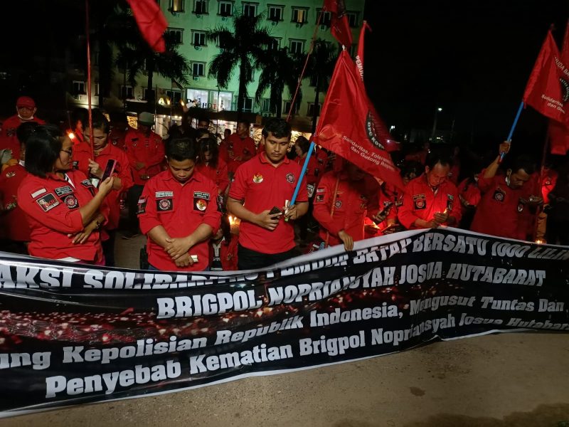 Ormas Pemuda Batak Bersatu Kota Batam Gelar Aksi Solidaritas dan Doa Bersama Atas Kematian Brigadir J. Foto: Dok. PBB Batam 