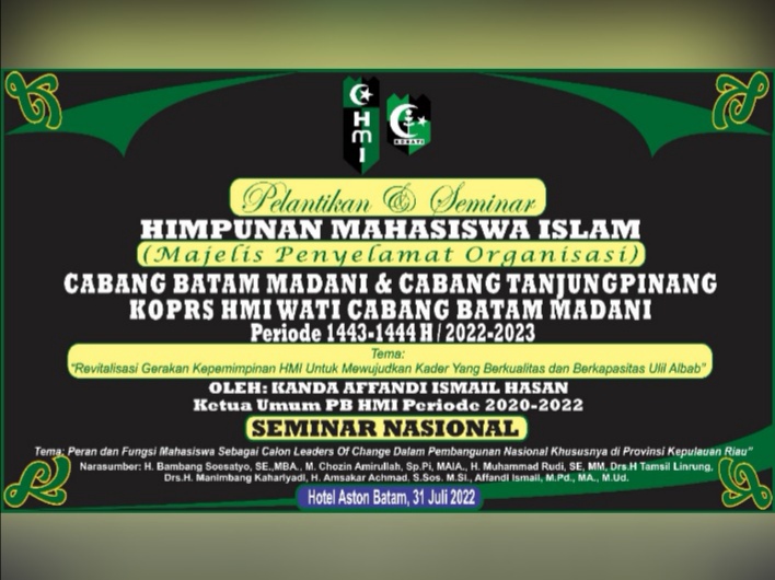 Persiapan Pelantikan HMI-MPO & Kohati Cabang Batam Madani dan Tanjungpinang Hampir Rampung. Foto: istimewa 