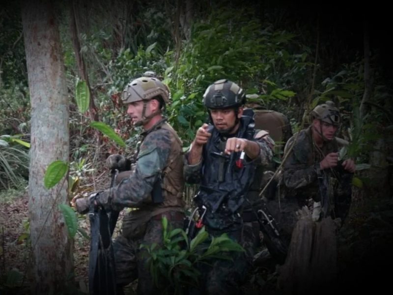 Pasukan Yonif 10 Marinir dan USMC di Batam. Foto: Korps Penerangan Marinir
