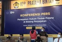 Kanwil DJP Kepri Menyelesaikan Penyidikan Satu Tersangka Pidana Pajak. Foto: ANTARA