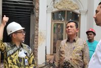 Gubernur Kepulauan Riau H. Ansar Ahmad meninjau langsung progres renovasi Kantor Badan Penghubung Kepri untuk menjadi rumah singgah di Jakarta. Foto: Diskominfo Kepri 