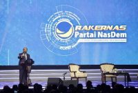Surya Paloh di Rakernas Partai NasDem. Foto: Istimewa 