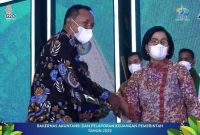 Pemerintah Kota (Pemko) Batam di era kepemimpinan Wali Kota Batam, Muhammad Rudi, dan Wakil Wali Kota Amsakar Achmad terus mengukir prestasi. Kali ini meraih penghargaan dari Menteri Keuangan RI, Sri Mulyani. Foto: MC Batam 