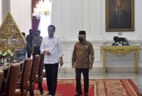 Presiden Jokowi didampingi Wapres Ma’ruf Amin tiba Istana Merdeka untuk memimpin ratas VoA dan Kitas, Jumat (09/09/2022). Foto: Humas Setkab/Agung
