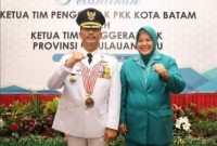 Wali Kota Batam Muhammad Rudi dan istri Marlin Agustina yang saat ini menjabat sebagai wakil gubernur Kepri. Foto: Istimewa 