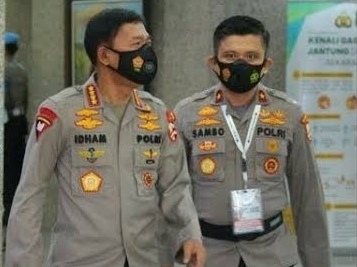 Mantan Kapolri Idham Azis dan Ferdy Sambo. Foto: Istimewa 