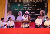 Tabligh Akbar dan Doa Bersama Sempena Hari Jadi Ke-20 Provinsi Kepulauan Riau di Gedung Daerah Tanjungpinang. Foto: Diskominfo Kepri 