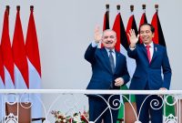 Presiden Joko Widodo bersama Perdana Menteri (PM) Palestina Mohammad I.M. Shtayyeh di Istana Kepresidenan Bogor, Jawa Barat. Foto: BPMI Setpres