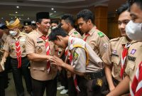 Gubernur Kepulauan Riau H. Ansar Ahmad Menghadiri Musyawarah Daerah (Musda) IV Gerakan Pramuka Kwartir Daerah (Kwarda) Kepulauan Riau Tahun 2022 di Hotel Pelangi Tanjungpinang. Foto: Diskominfo Kepri 