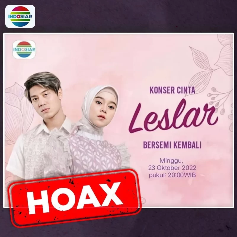 Beredar poster bertajuk 'Konser Cinta Leslar Bersemi Kembali'. Foto: Twitter 