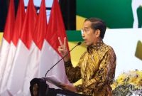 Presiden Joko Widodo di HUT Partai Golkar. Foto: Istimewa 