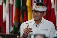 Menteri Pariwisata dan Ekonomi Kreatif (Menparekraf) Sandiaga Uno Media Center KTT G20 , BICC, The Westin, Bali, Senin (14/11/2022). Foto: InfoPublik/ Ryiadhy Budhy Nugraha