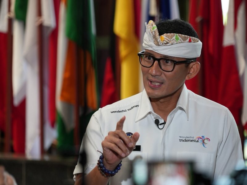 Menteri Pariwisata dan Ekonomi Kreatif (Menparekraf) Sandiaga Uno Media Center KTT G20 , BICC, The Westin, Bali, Senin (14/11/2022). Foto: InfoPublik/ Ryiadhy Budhy Nugraha