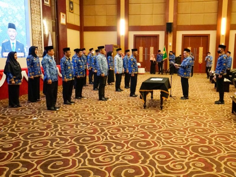 Pengukuhan Dewan Pengurus (DP) Korps Pegawai Republik Indonesia (KORPRI) Provinsi Kepulauan Riau di Aula Wan Seri Beni, Kantor Gubernur, Dompak. Foto: Diskominfo Kepri