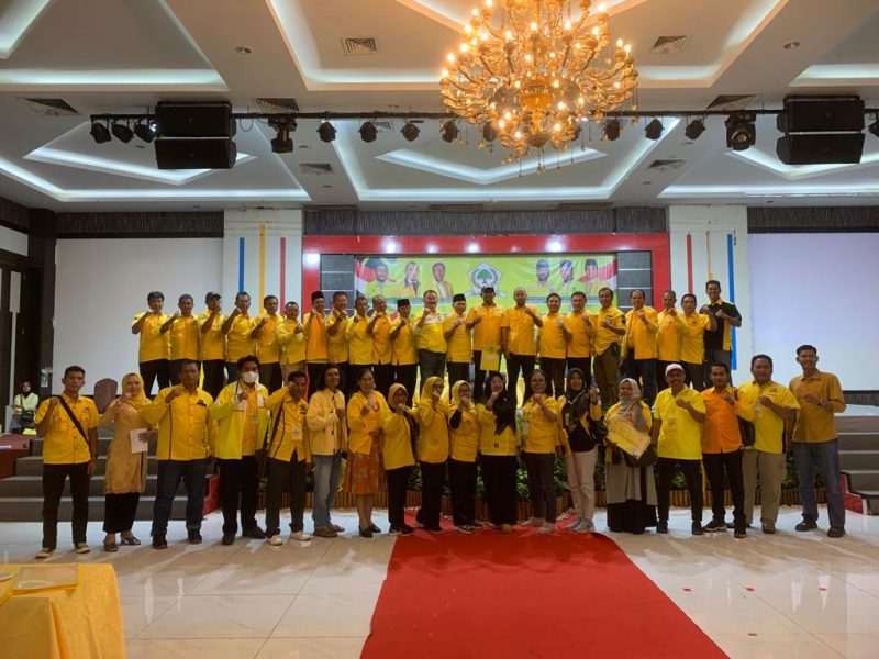 Partai Golkar Batam menggelar Rapat Koordinasi Daerah Bidang Pemenangan Pemilu (Rakorda PP) jelang Pemilu 2024, di Golden Prawn, Bengkong, Kota Batam, Minggu 11 Desember 2022. Foto:Istimewa 