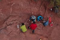 Fosil dinosaurus telah ditemukan di sembilan lokasi di Provinsi Yunnan, China barat daya, sejak akhir 2020, menurut kantor informasi pemerintah Yunnan pada Rabu (28/12). Foto: Istimewa 
