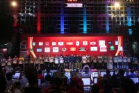 Rapat Pleno Terbuka Pengundian dan Penetapan Nomor Urut Partai Politik Peserta Pemilihan Umum Tahun 2024, Rabu (14/12/2022) malam, di Halaman Gedung KPU, Jakarta. Foto: Humas KPU