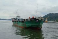 Kapal MV DAI CAT 06 asal Malaysia yang dilaporkan hilang saat berlayar di perairan Natuna pada 8 Januari 2023. Foto: ANTARA/HO-Basarnas Natuna/Cherman