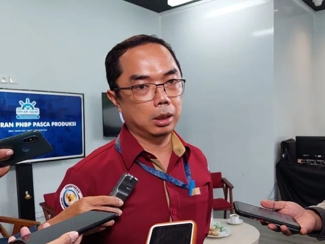 Direktur Perizinan dan Kenelayanan Kementerian Kelautan dan Perikanan (KKP) Ukon Ahmad Furqon dalam dalam Bincang Bahari “Pengaturan PNBP Pasca Produksi” yang digelar di Jakarta, Kamis (19/1/2023). Foto: ANTARA/Sinta Ambarwati