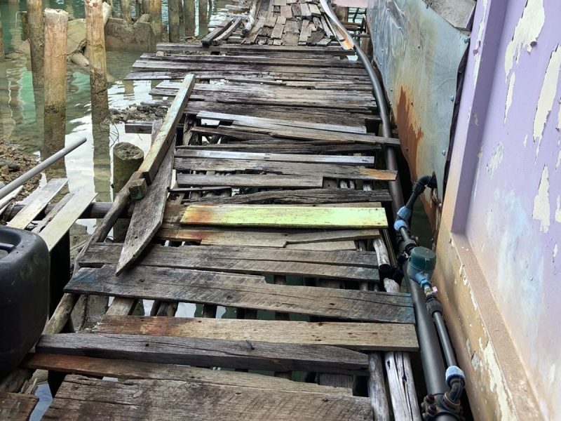 Kondisi pelantar di Pulau Terong, Belakangpadang, Kota Batam. Foto: INIKEPRI.COM 