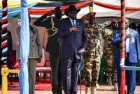 Presiden Sudan Selatan Salva Kiir (tengah). Foto: AFP