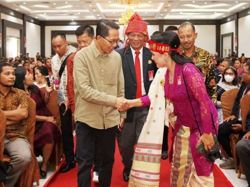 Amsakar Achmad saat menghadiri syukuran PSBI di Golden Prawn C, Minggu (19/2/2023). Foto: MC Batam
